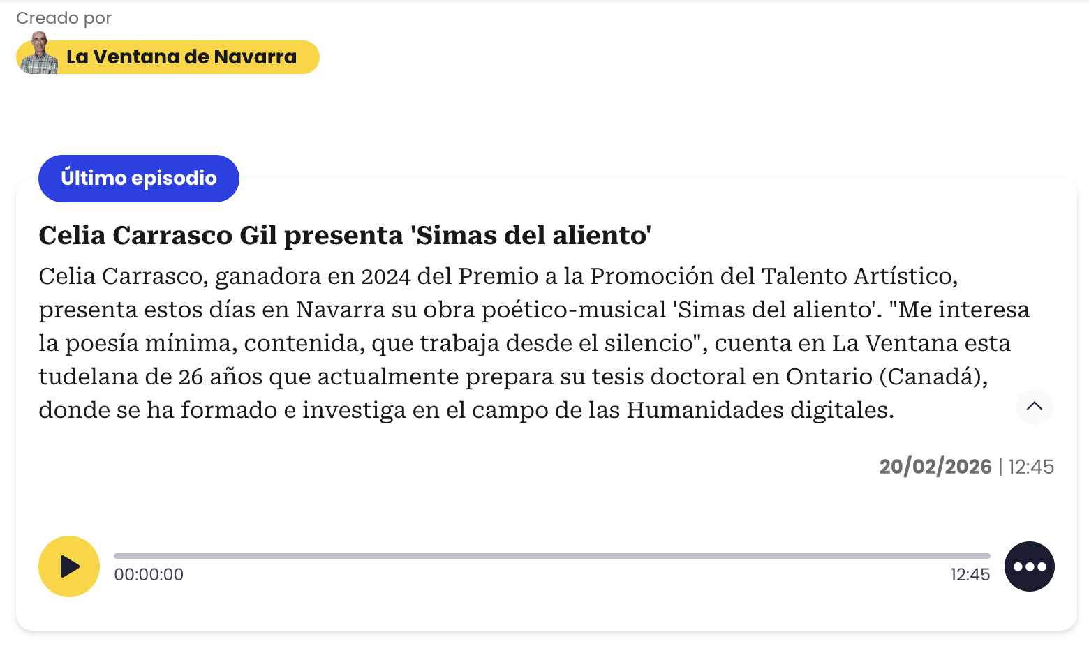 Pulsa sobre la imagen para escuchar la entrevista